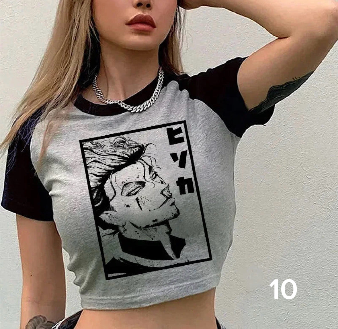 90s Anime Crop Top T-shirt Hunter X Hunter Tees Cropped Harajuku Cartoon Killua Tshirt Funny Hisoka T Shirt Tops Y2k Manga