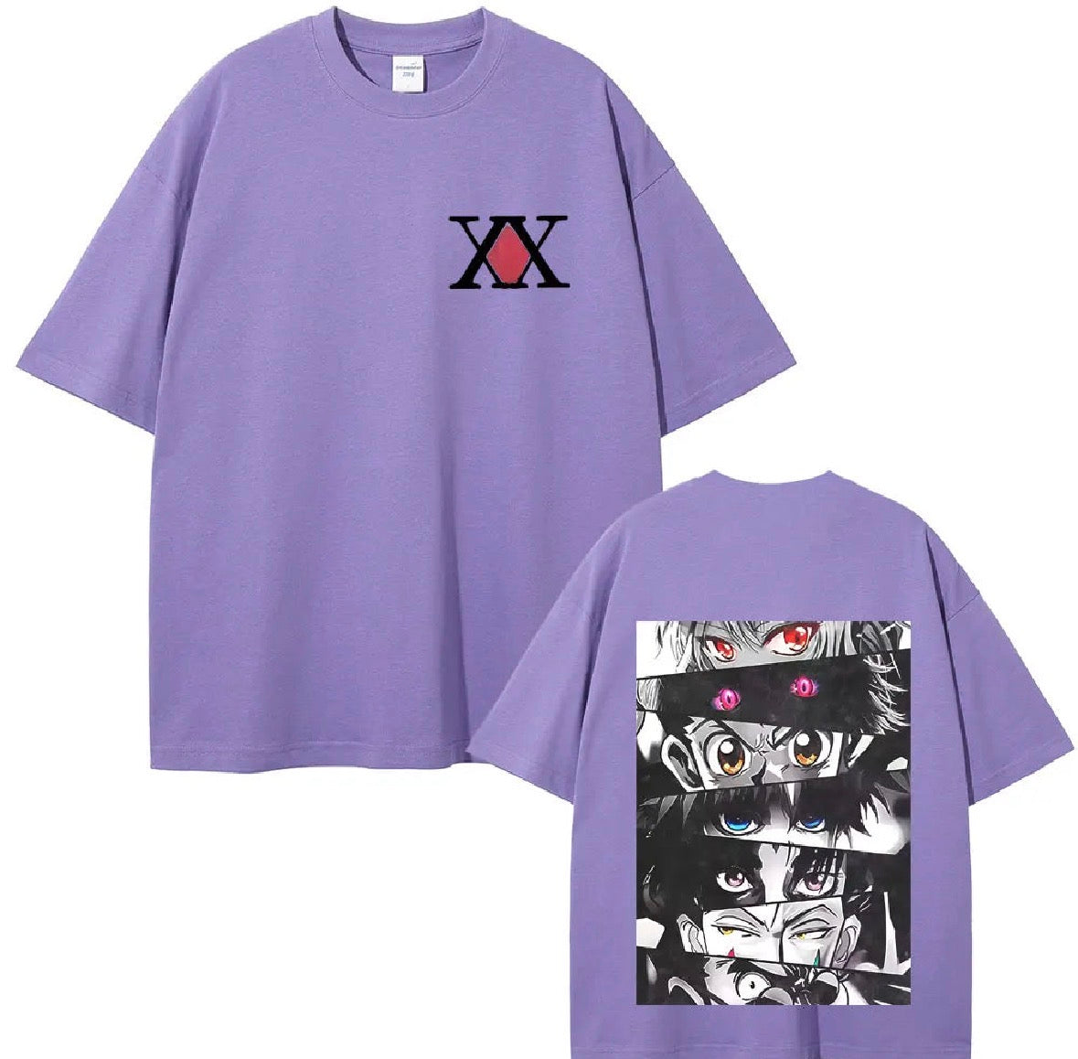 Anime Hunter X Hunter Eyes Graphic T-shirt Men Women High Quality Soft Cotton T Shirts Male Fashion Manga Oversized Streetwear