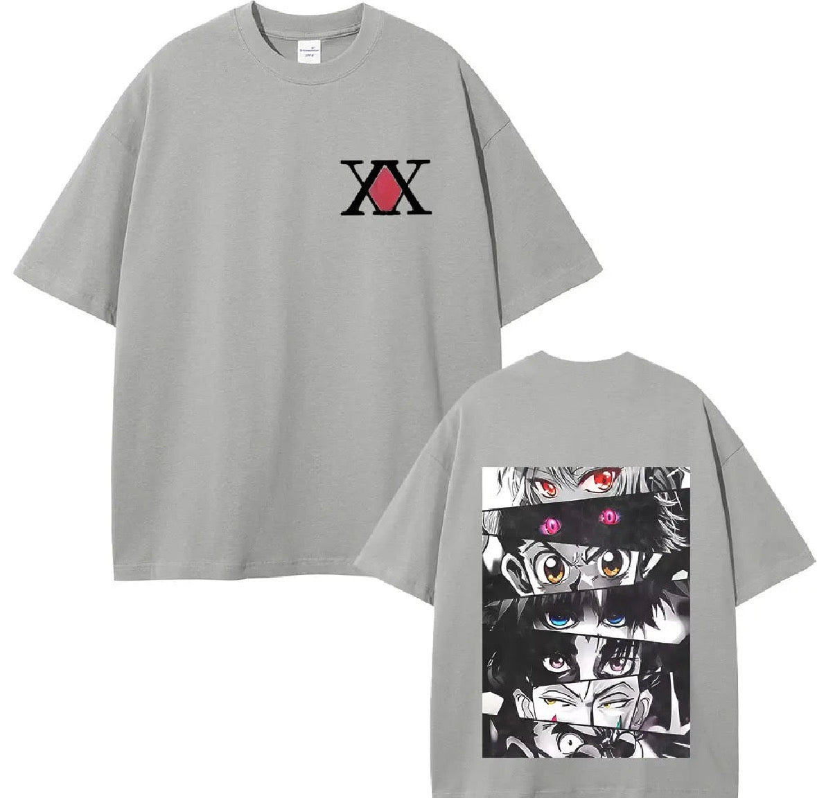 Anime Hunter X Hunter Eyes Graphic T-shirt Men Women High Quality Soft Cotton T Shirts Male Fashion Manga Oversized Streetwear