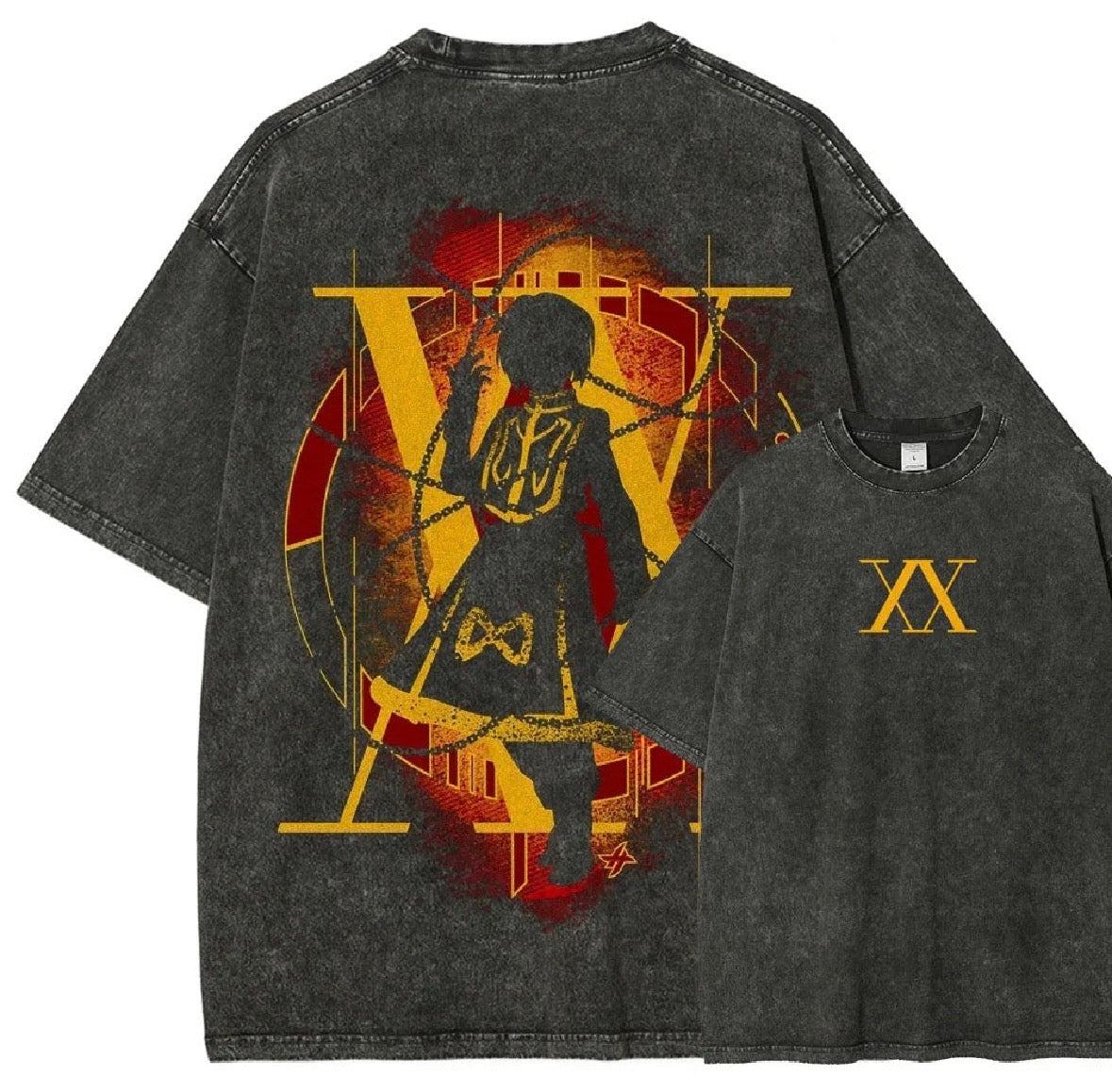 Hot Anime Hunter X Hunter Anime Lover Washed T-shirt Unisex Oversized Suitable for all seasons personality Clothes soft Couples