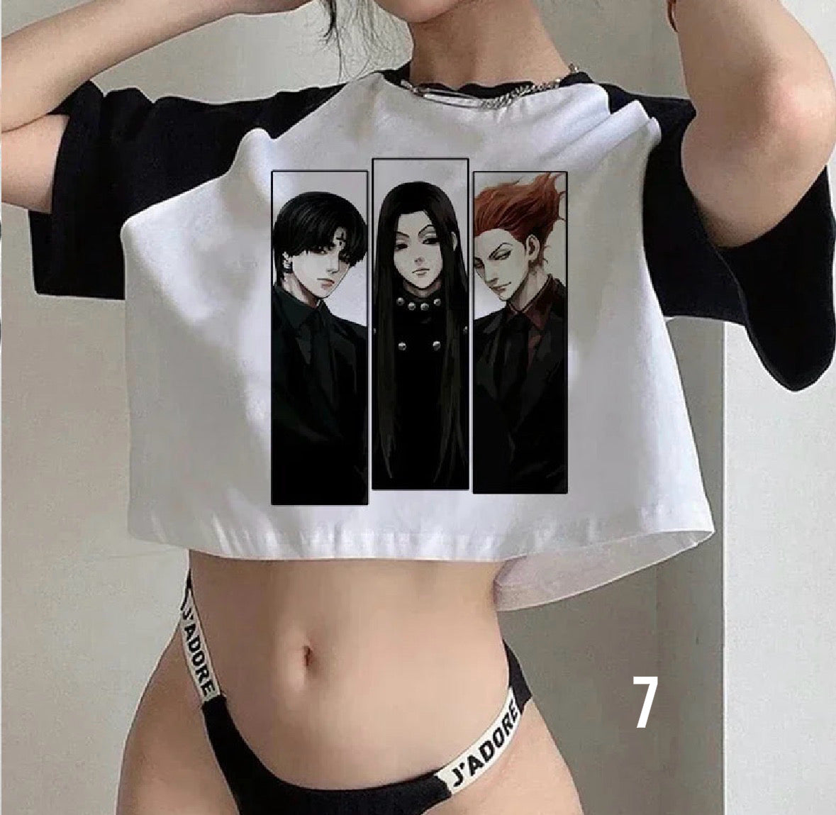 Crop Top T-shirt Hunter X Hunter Tees Cropped Harajuku Cartoon Killua Tshirt Funny Japanese Anime Hisoka T Shirt Tops Y2k Manga