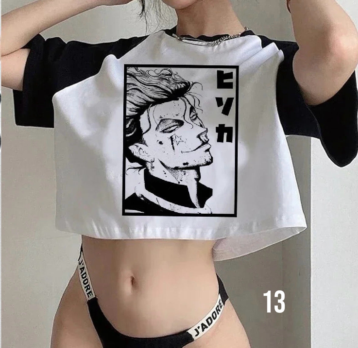 Crop Top T-shirt Hunter X Hunter Tees Cropped Harajuku Cartoon Killua Tshirt Funny Japanese Anime Hisoka T Shirt Tops Y2k Manga