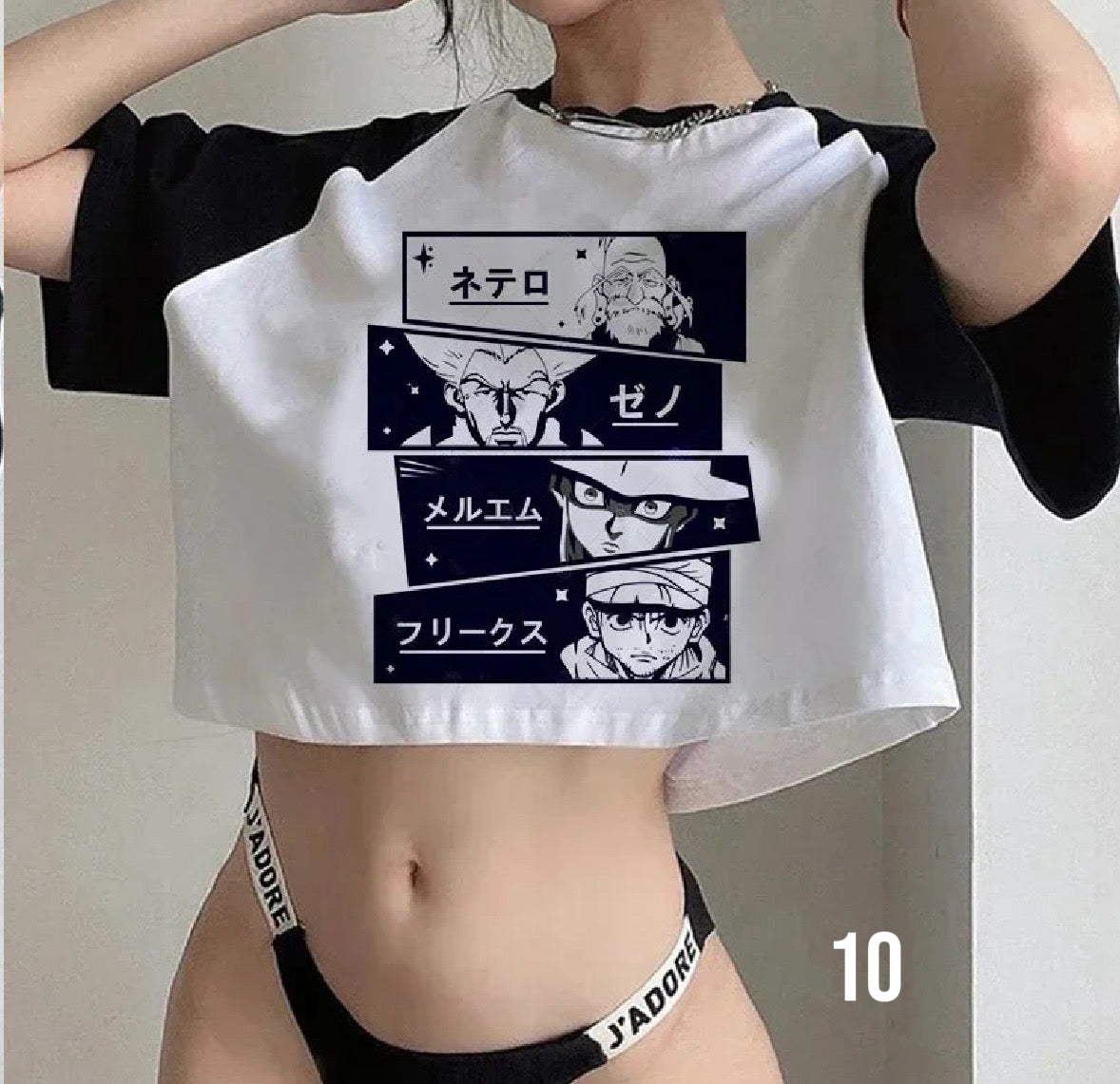 Crop Top T-shirt Hunter X Hunter Tees Cropped Harajuku Cartoon Killua Tshirt Funny Japanese Anime Hisoka T Shirt Tops Y2k Manga